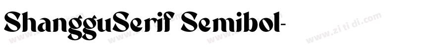 ShangguSerif Semibol字体转换